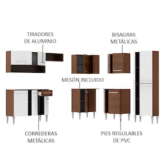 Foto 4 | Cocina Integral Esquinera Completa Madesa 01 Emilly Ice 417 cm