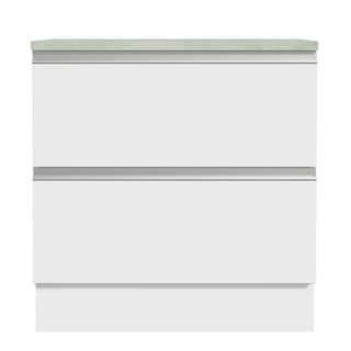 Foto 2 | Mostrador 80 Cm 2 Cajones Glamy Madesa Blanco