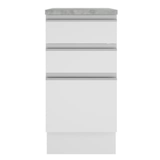 Foto 2 | Mostrador Madesa Glamy 40 cm 3 Cajones Blanco