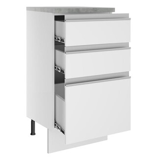 Foto 4 | Mostrador Madesa Glamy 40 cm 3 Cajones Blanco