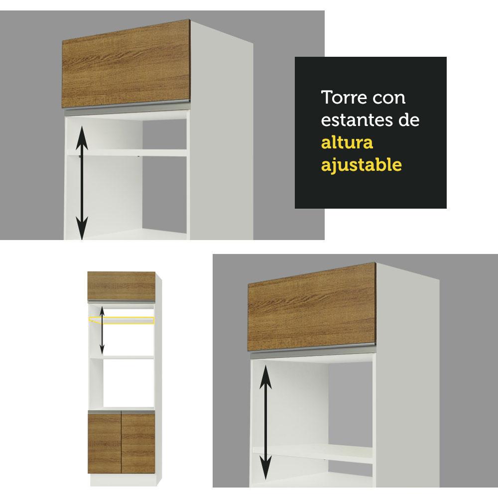 Foto 6 | Cocina Integral Completa Madesa 350 cm Glamy 01 Blanco/Marrón