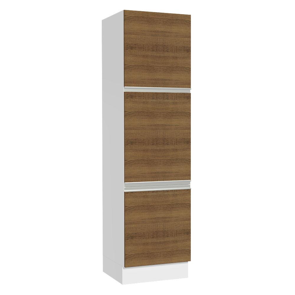 Foto 2 pulgar | Mueble Despensa Madesa Glamy 60 cm 3 Puertas Blanco/Marrón