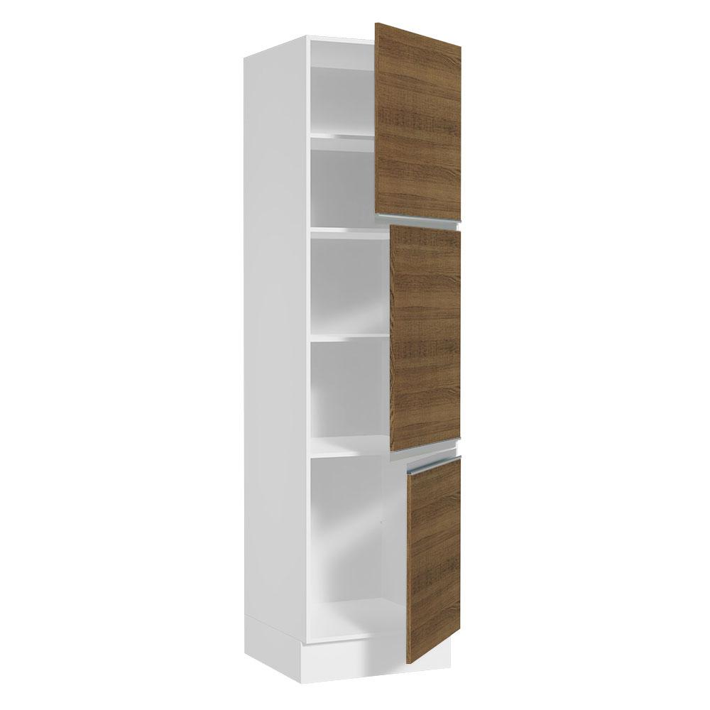 Foto 6 pulgar | Mueble Despensa Madesa Glamy 60 cm 3 Puertas Blanco/Marrón