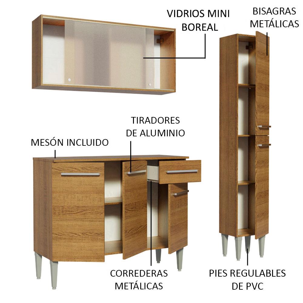 Foto 7 | Cocina Integral Madesa Emilly Force Marrón