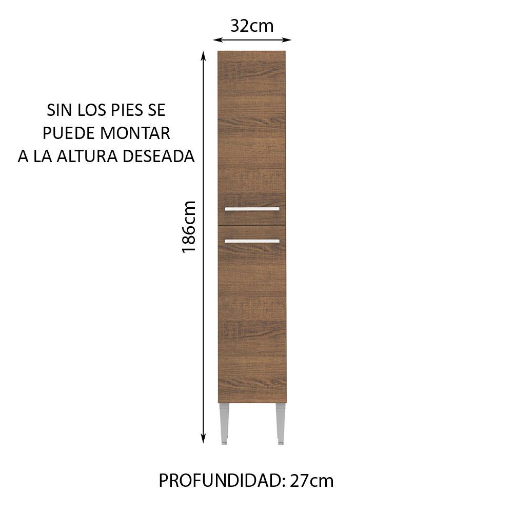 Foto 4 pulgar | Armario Emilly 2 Puertas Madesa G263205ZemMarrón