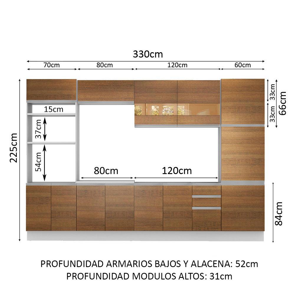 Foto 4 pulgar | Cocina Integral Madesa Grgl3300019b color Marrón