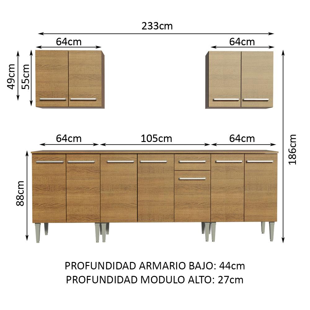 Foto 3 | Cocina Integral Madesa Grem2330015z color Café