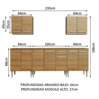 Foto 3 | Cocina Integral Madesa Grem2330015z color Café