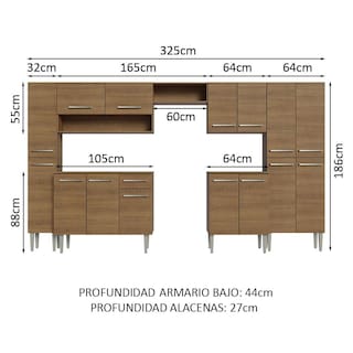 Foto 3 | Cocina Integral Madesa Emilly 325 cm Marrón