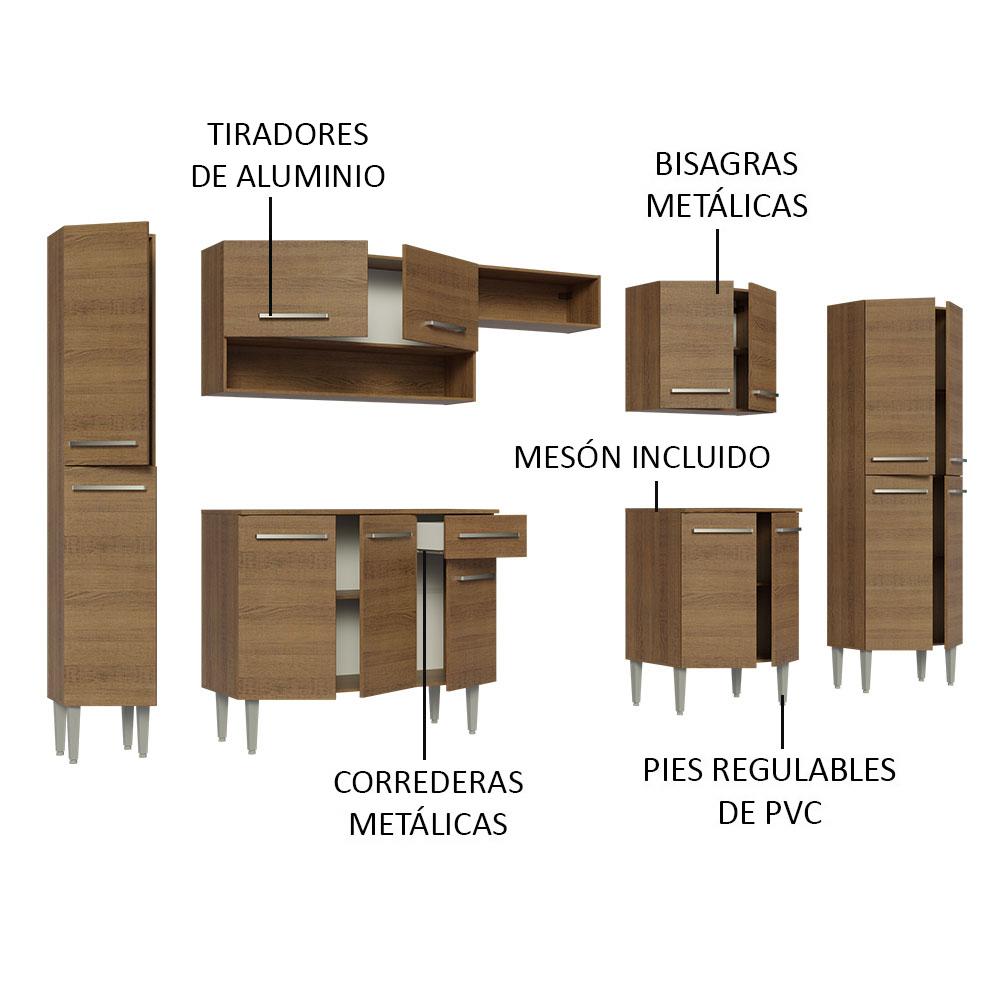 Foto 5 pulgar | Cocina Integral Madesa Emilly 325 cm Marrón