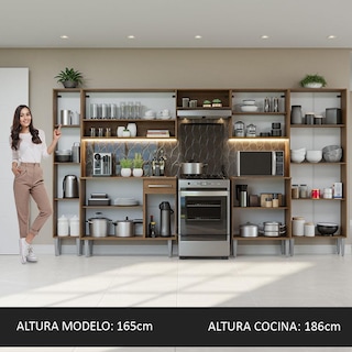 Foto 5 | Cocina Integral Madesa Emilly 325 cm Marrón