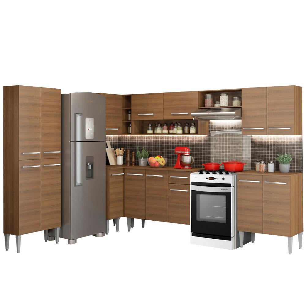 Cocina Integral Esquinera Madesa GCEM4810015Z color Marrón 7 Piezas