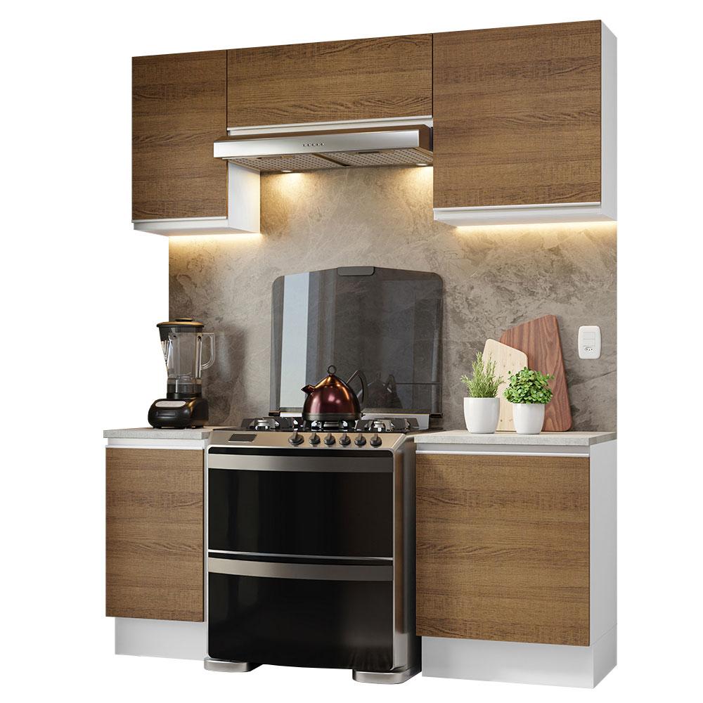 Foto 2 pulgar | Cocina Compacta Madesa Glamy 180 Cm - Blanco/marrón 12