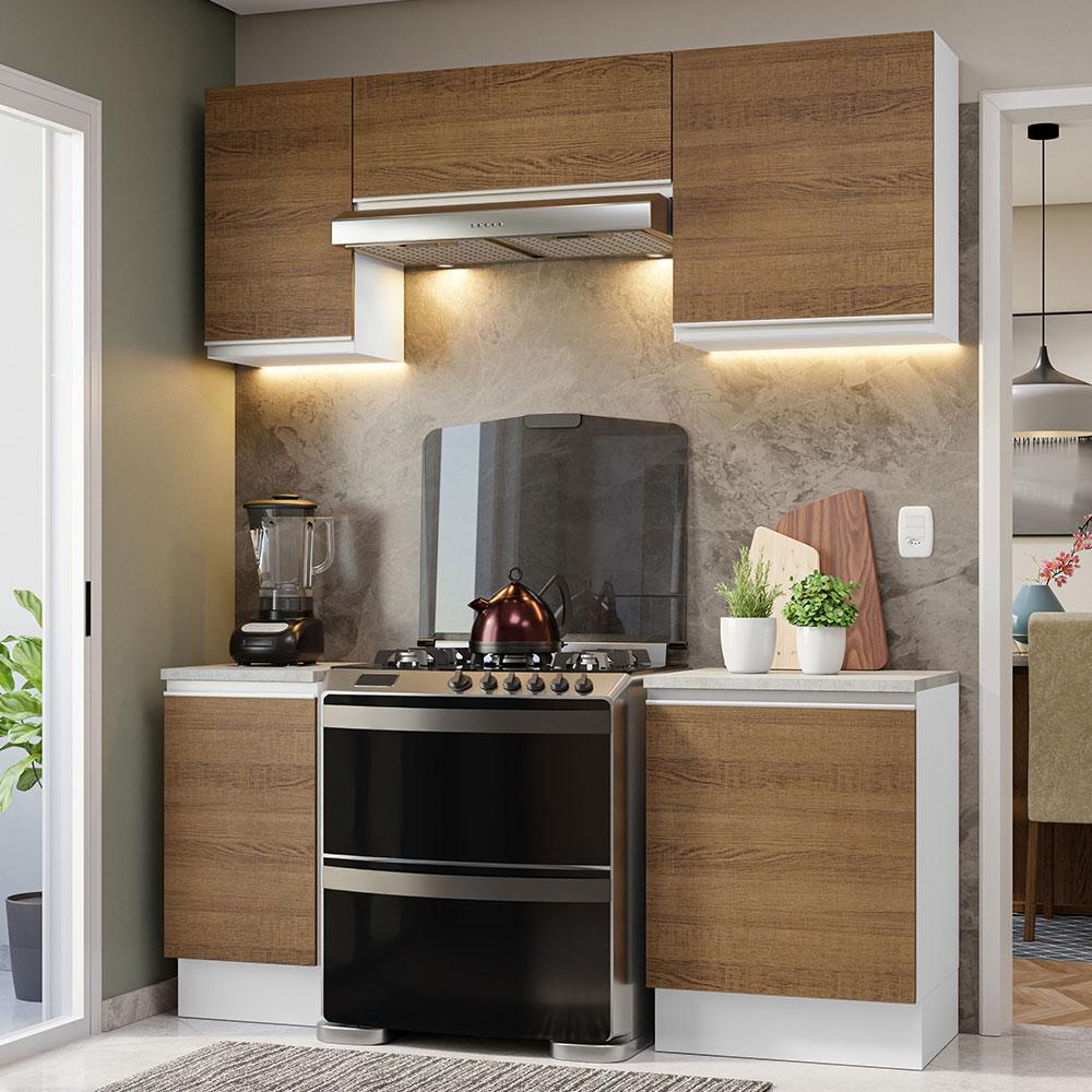 Foto 3 pulgar | Cocina Compacta Madesa Glamy 180 Cm - Blanco/marrón 12