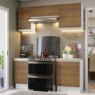 Foto 2 | Cocina Compacta Madesa Glamy 180 Cm - Blanco/marrón 12
