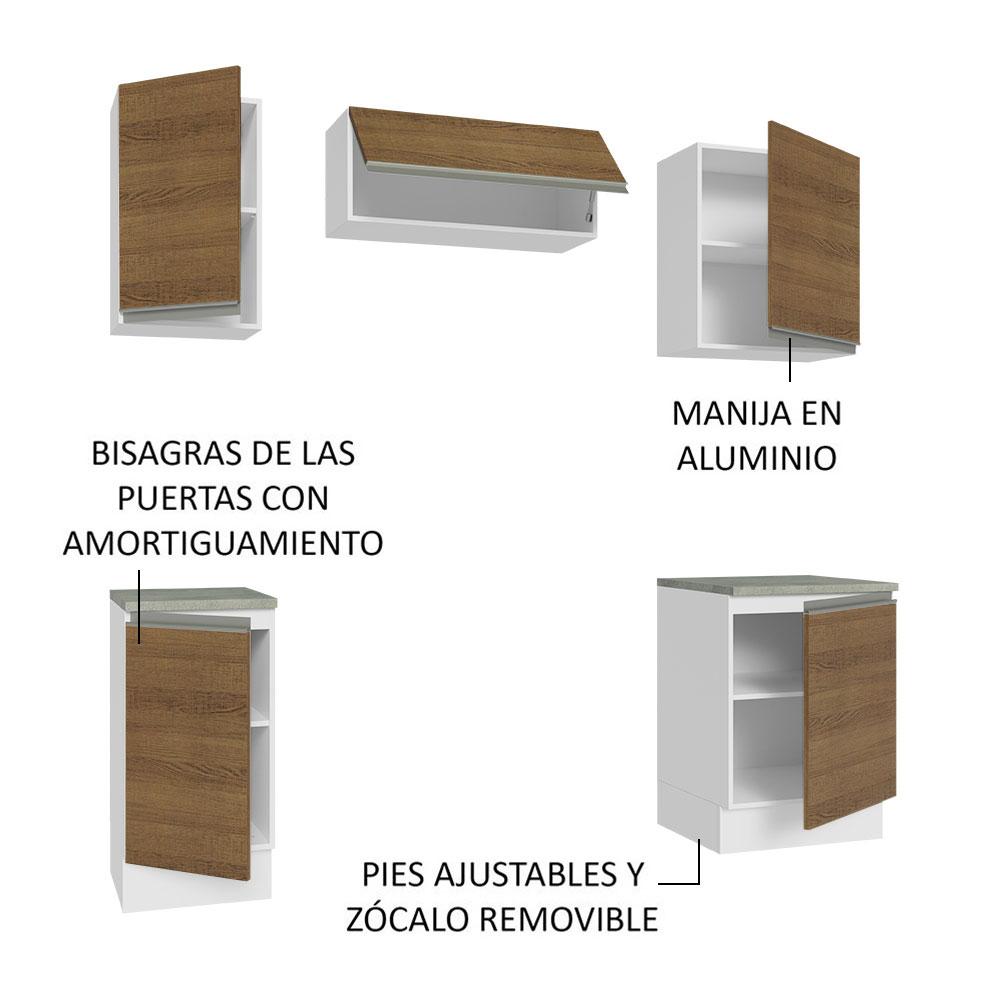 Foto 4 | Cocina Compacta Madesa Glamy 180 Cm - Blanco/marrón 12