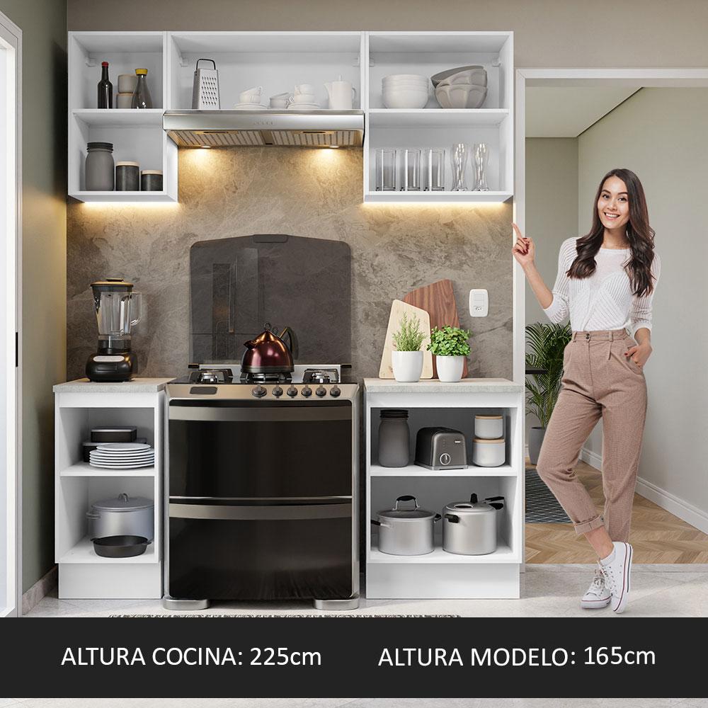 Foto 6 pulgar | Cocina Compacta Madesa Glamy 180 Cm - Blanco/marrón 12