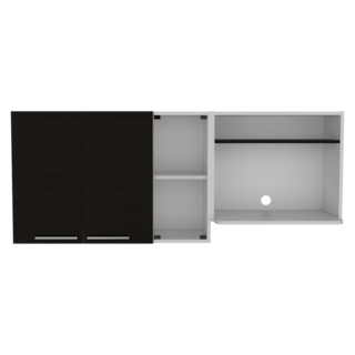 Foto 3 | Gabinete Superior Viltex, Incluye Locero Y Portavasos, Color Wengue Y Blanco