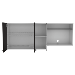 Foto 6 | Gabinete Superior Viltex, Incluye Locero Y Portavasos, Color Wengue Y Blanco