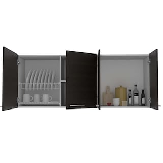 Foto 5 | Gabinete Superior Ursa, Múltiples Entrepaños, Color Blanco Y Wengue