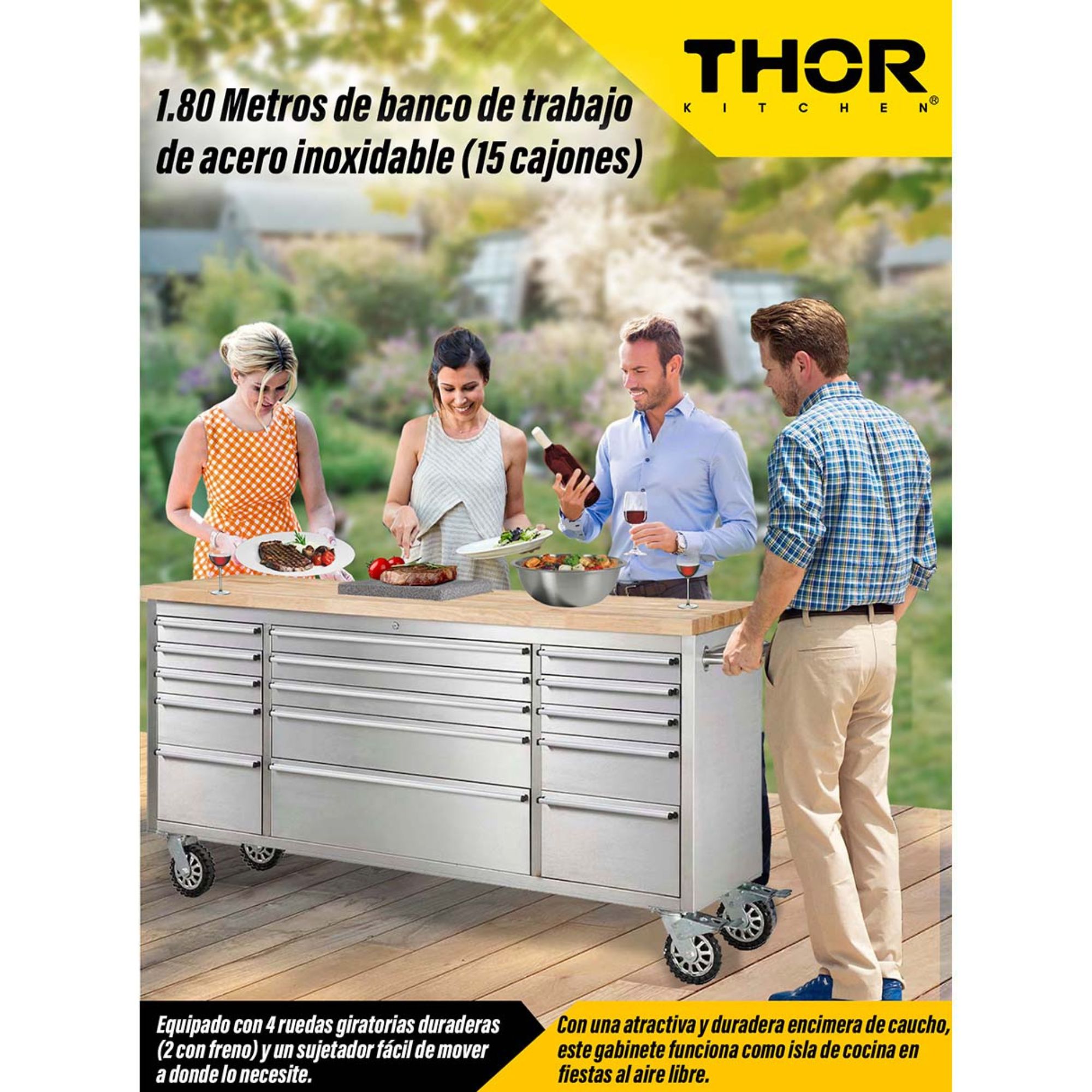 Foto 3 | Isla de Cocina Profesional Thor Kitchen Htc7215w1-2