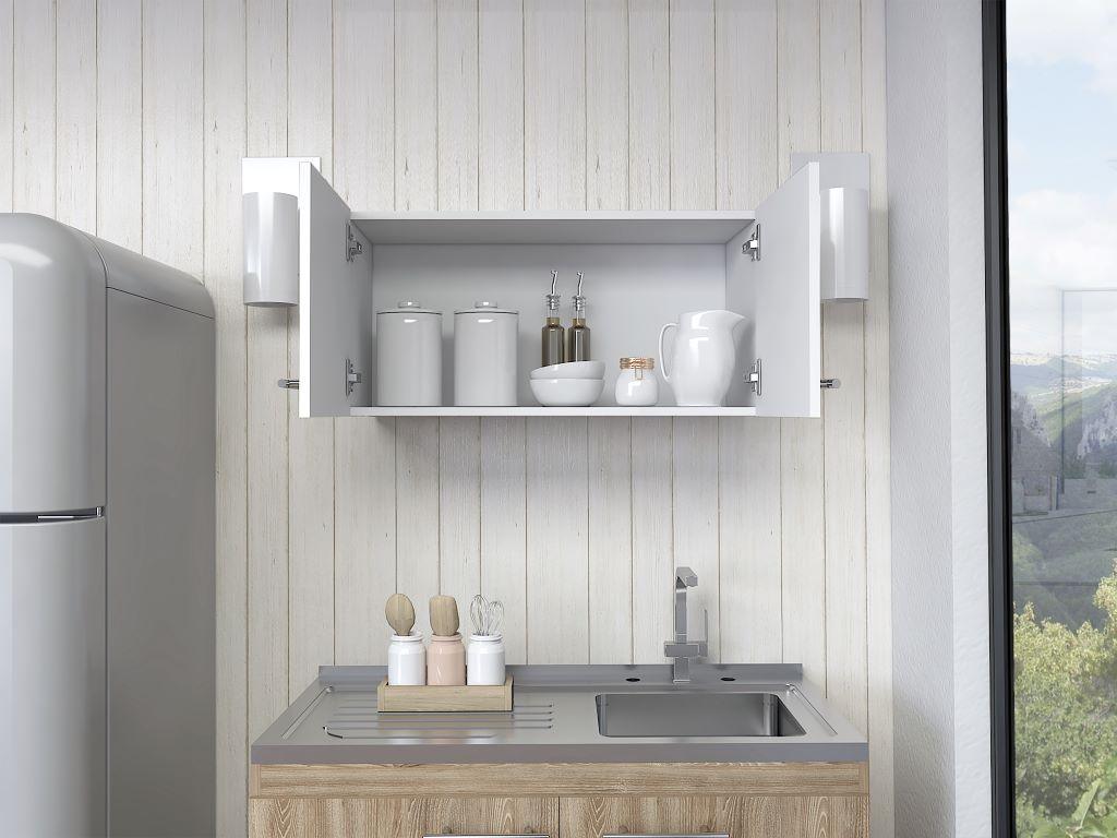 Foto 3 | Mueble Sobre Campana Delfi Blanco 2 Puertas