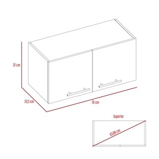 Foto 7 | Mueble Sobre Campana Delfi Blanco 2 Puertas