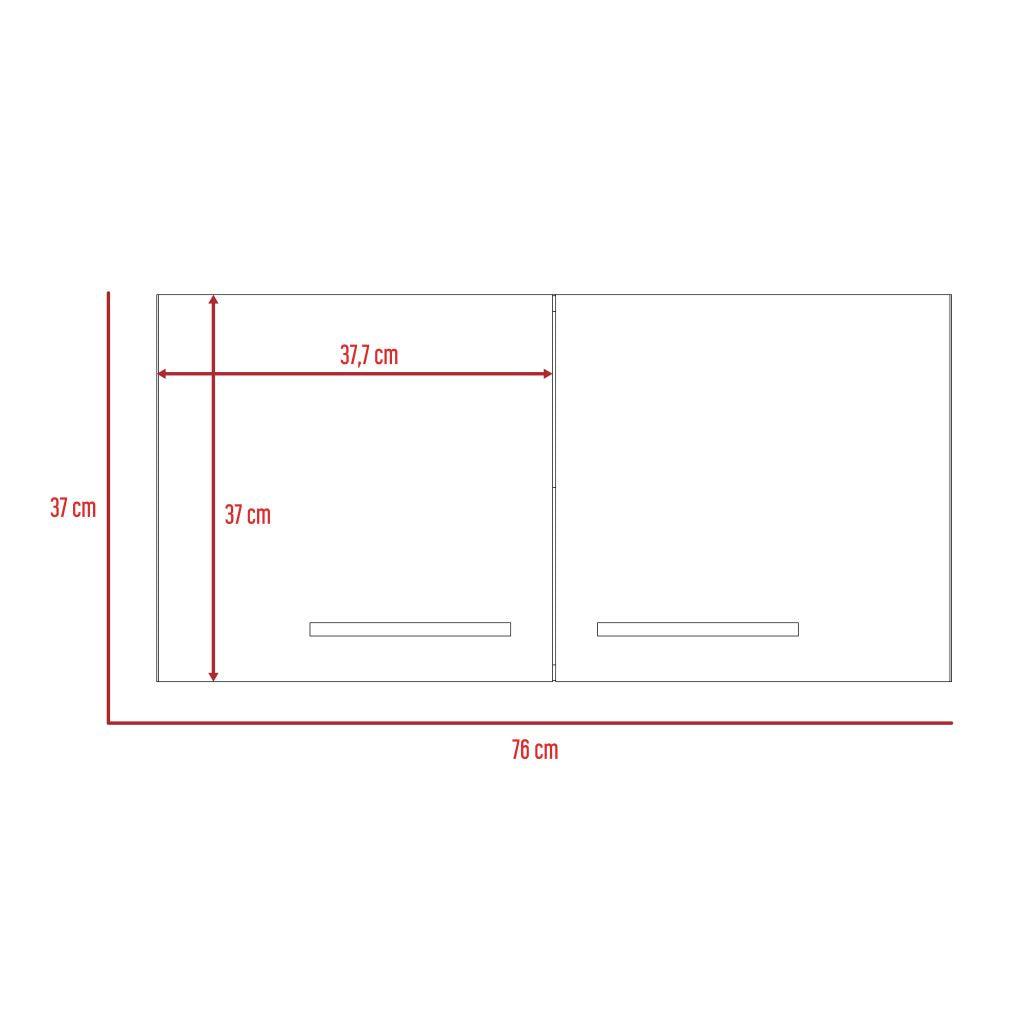 Foto 9 pulgar | Mueble Sobre Campana Delfi Blanco 2 Puertas