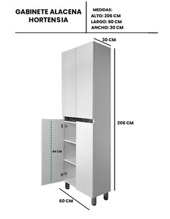 Foto 7 | Gabinete Modular de Almacenamiento Decomobil Hortensia con 4 Estantes y 2 Puertas
