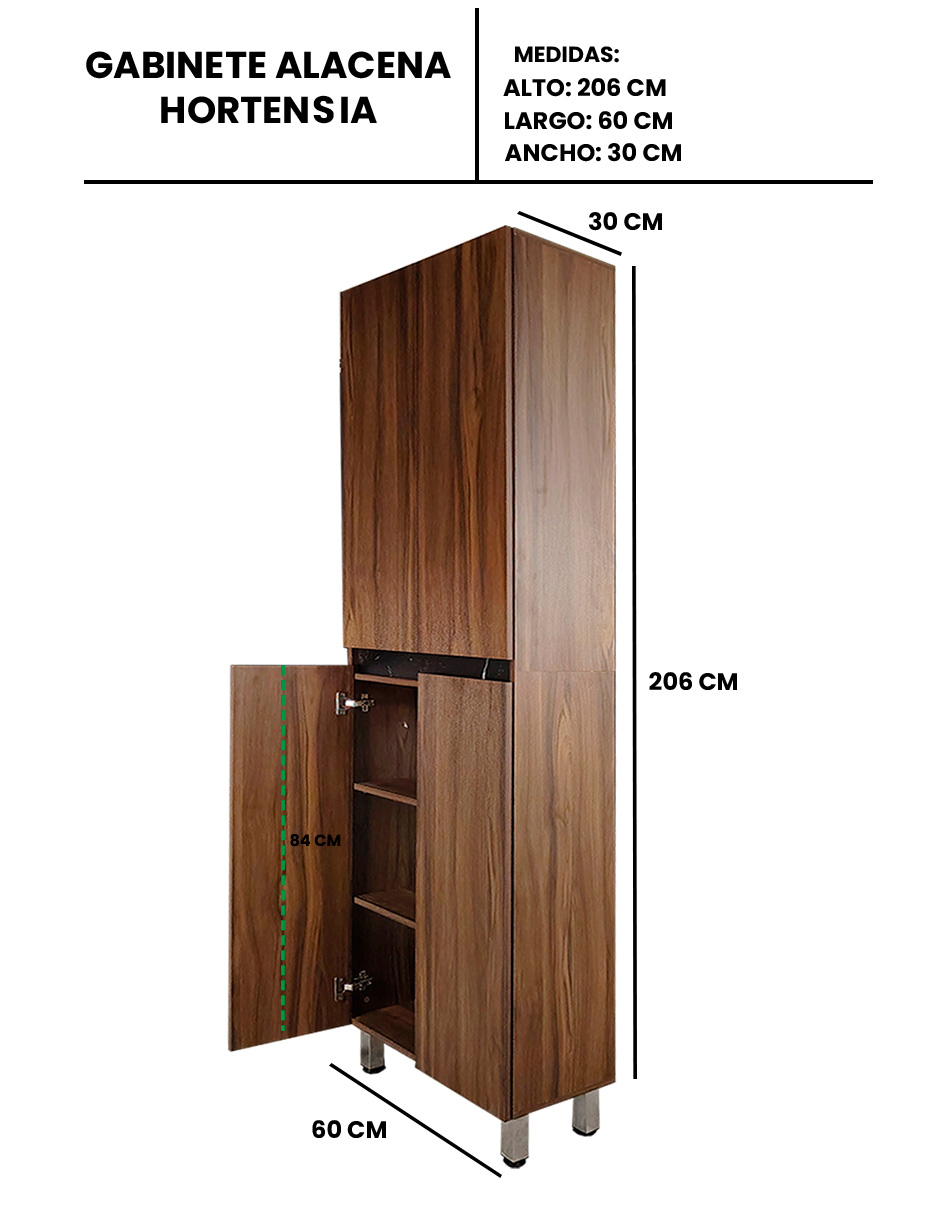 Foto 8 pulgar | Gabinete Modular de Almacenamiento Decomobil Hortensia con 4 Estantes y 2 Puertas