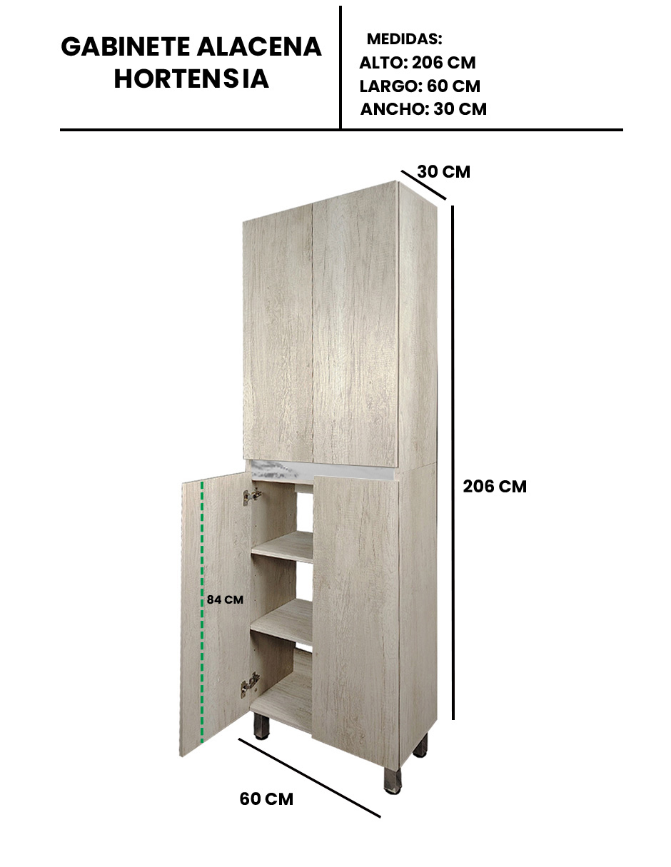 Foto 8 pulgar | Gabinete Modular de Almacenamiento Decomobil Hortensia con 4 Estantes y 2 Puertas