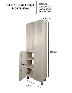 Foto 7 | Gabinete Modular de Almacenamiento Decomobil Hortensia con 4 Estantes y 2 Puertas