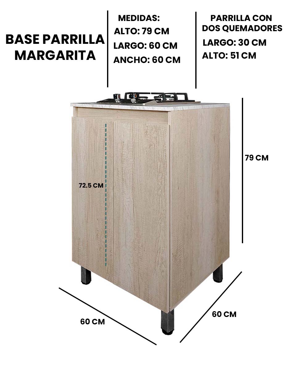 Foto 7 | Gabinete Inferior de Cocina con Parrilla de Gas