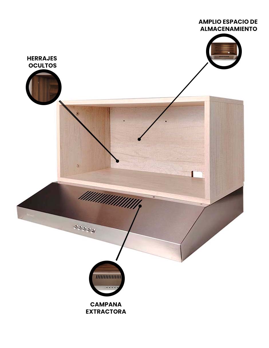 Foto 5 | Campana Extractora para Cocina con Alacena