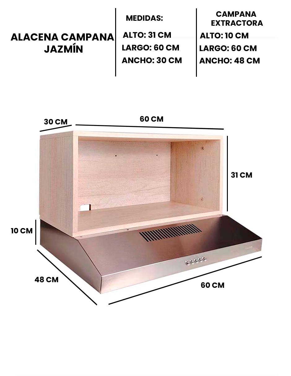 Foto 8 | Campana Extractora para Cocina con Alacena