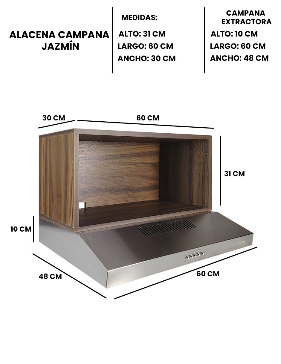Foto 8 | Campana Extractora para Cocina con Alacena
