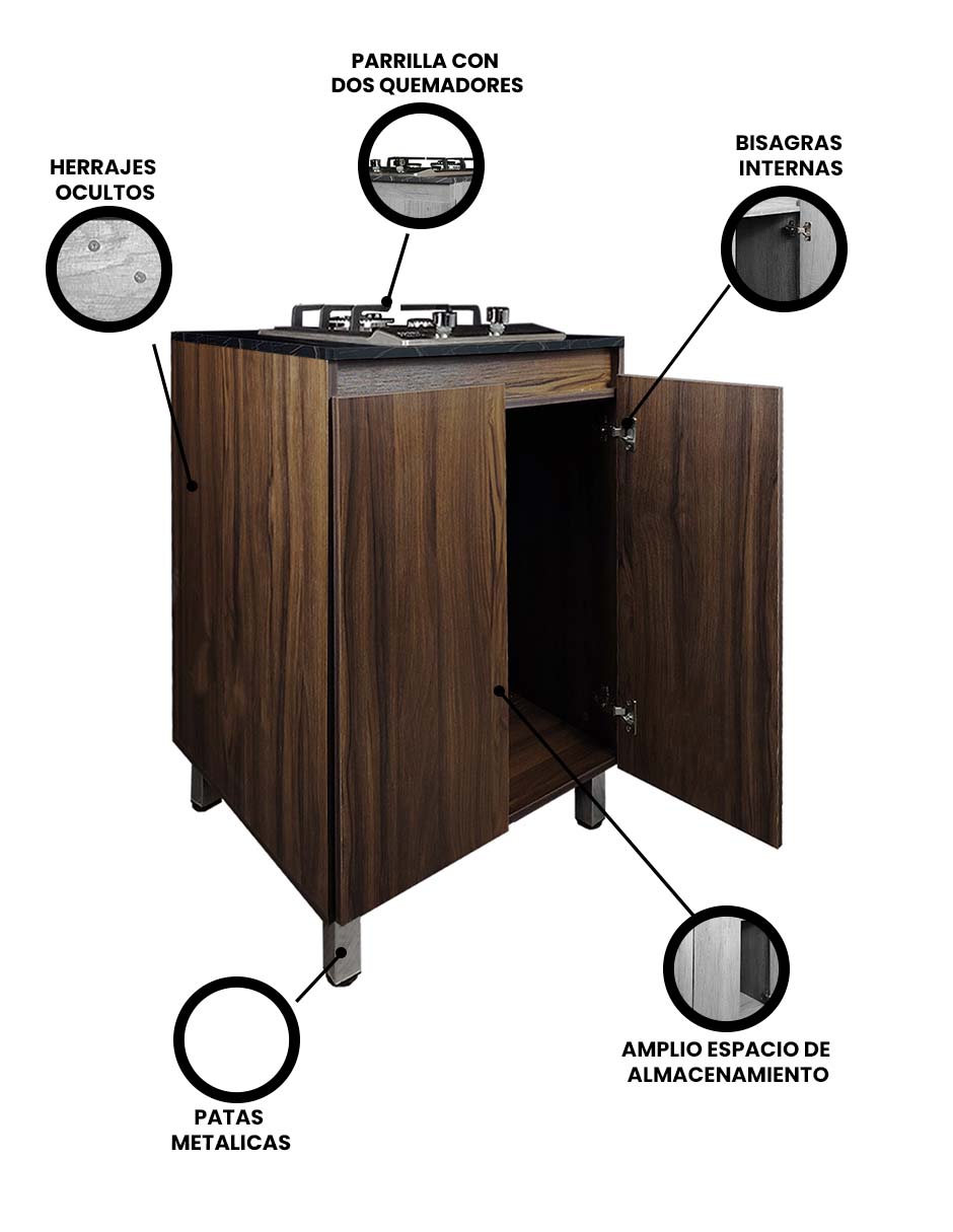 Foto 6 | Gabinete Inferior de Cocina con Parrilla de Gas