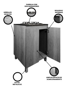 Foto 5 | Gabinete Inferior de Cocina con Parrilla de Gas