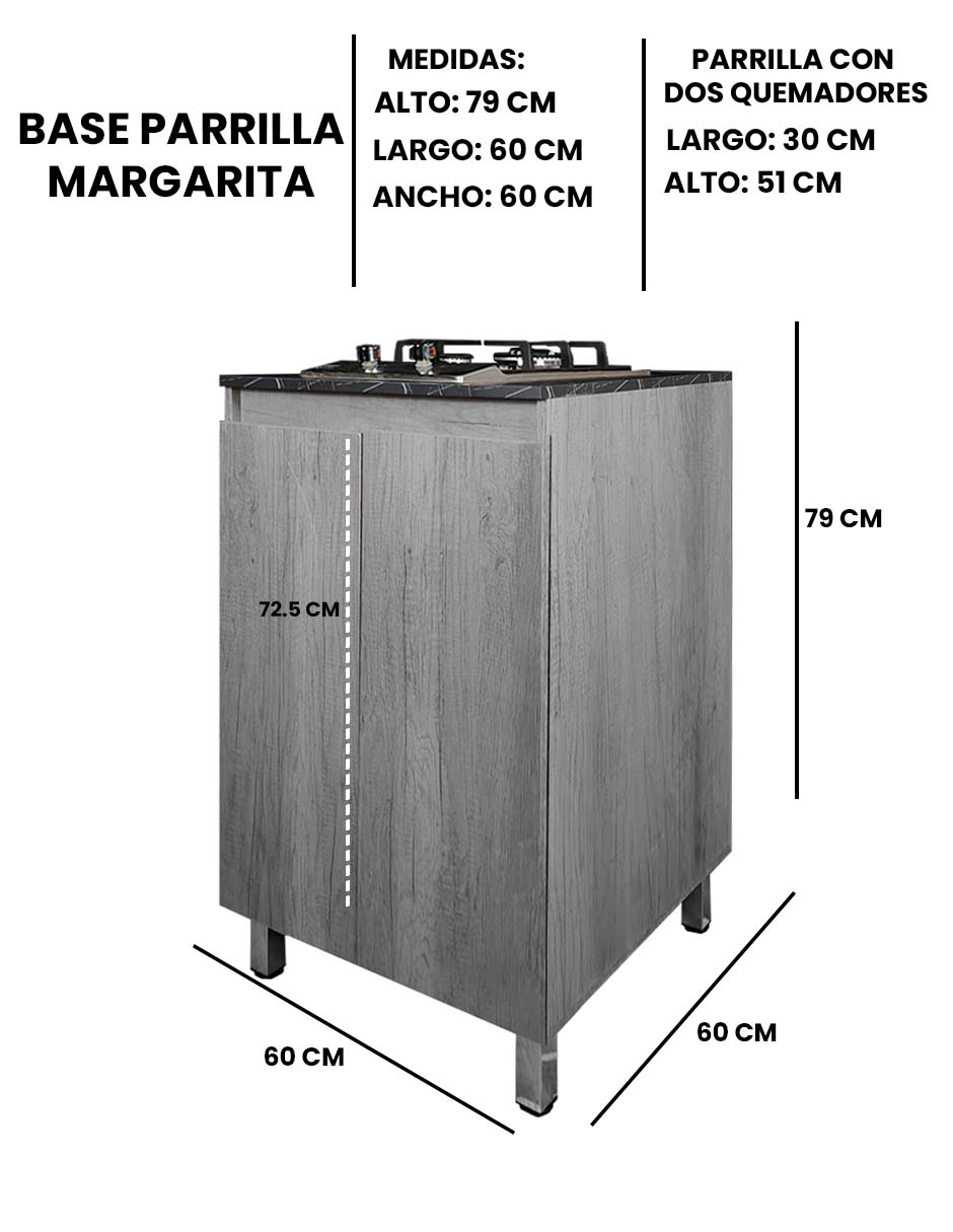 Foto 6 | Gabinete Inferior de Cocina con Parrilla de Gas