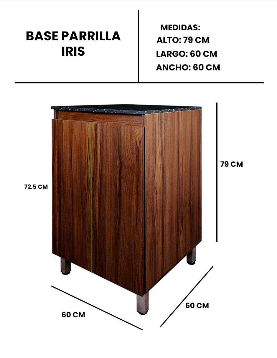 Foto 9 pulgar | Gabinete Inferior De Cocina Para Parrilla Modelo Iris