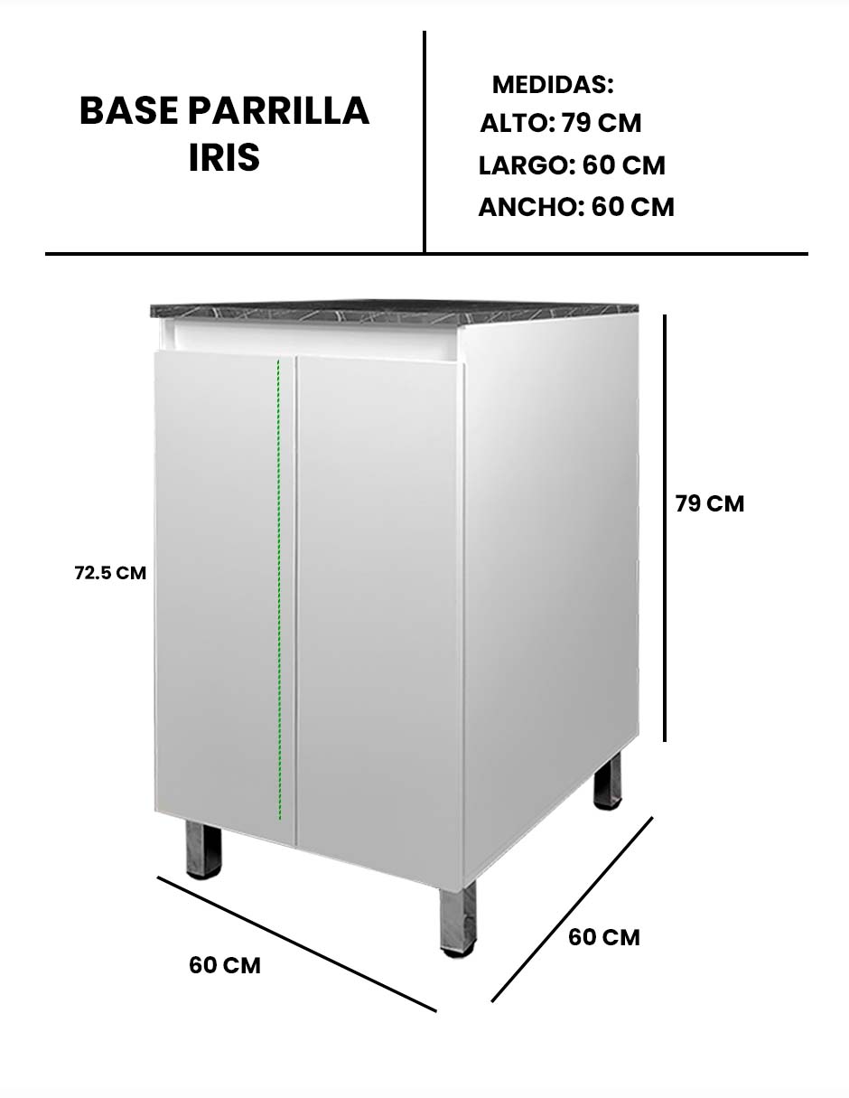 Foto 9 pulgar | Gabinete Inferior De Cocina Para Parrilla Modelo Iris