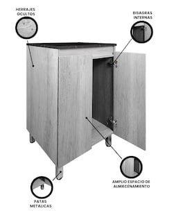 Foto 4 | Gabinete Inferior De Cocina Para Parrilla Modelo Iris
