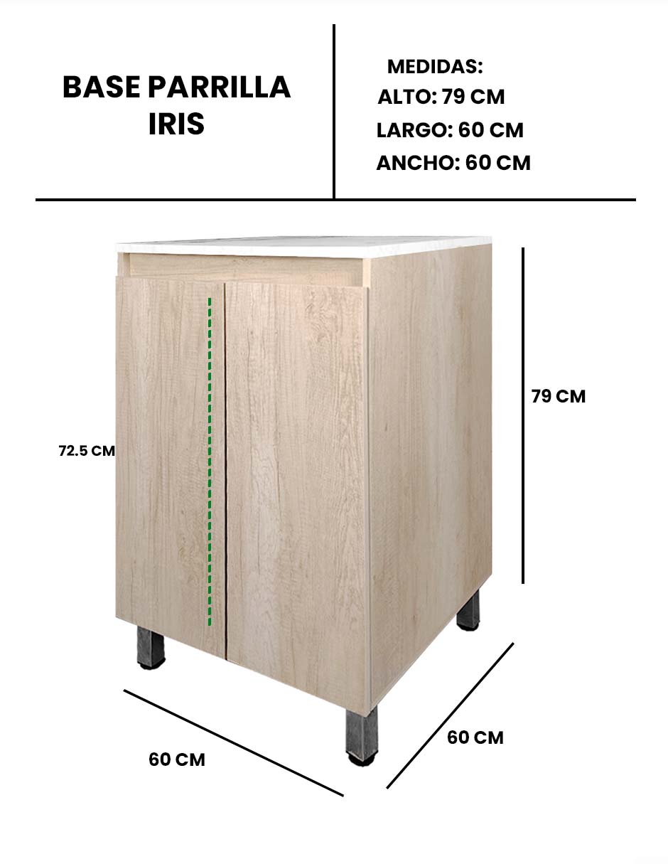 Foto 9 pulgar | Gabinete Inferior De Cocina Para Parrilla Modelo Iris