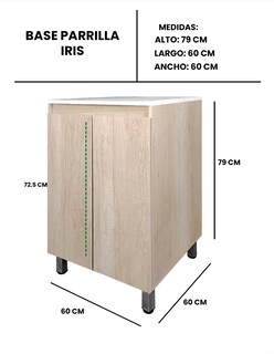 Foto 8 | Gabinete Inferior De Cocina Para Parrilla Modelo Iris