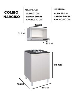 Foto 6 | Cocina Integral Modular Con Parrilla Premium Modelo Narciso