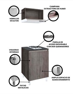 Foto 3 | Cocina Integral Modular Con Parrilla Premium Modelo Narciso