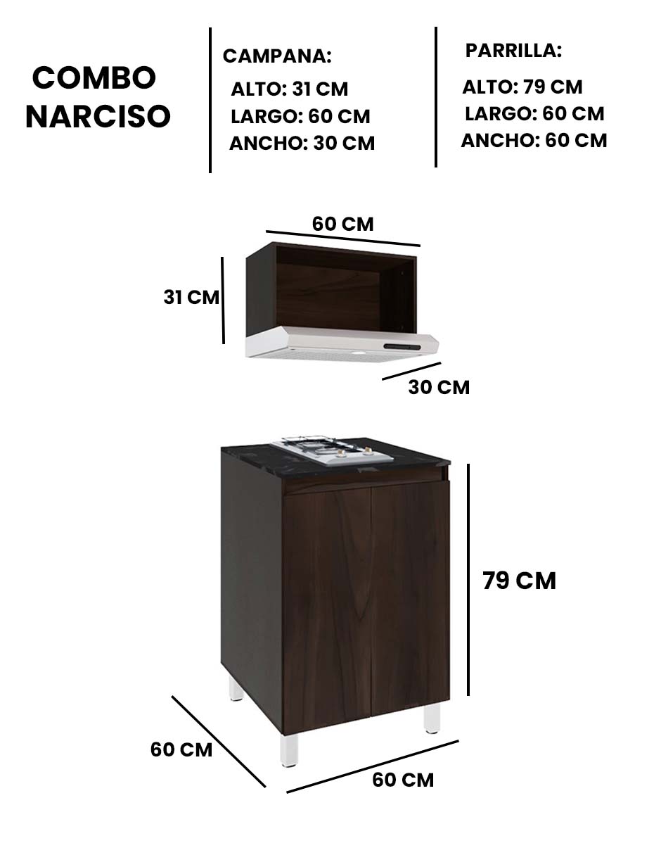 Foto 7 pulgar | Cocina Integral Modular  Con Parrilla Premium Modelo Narciso