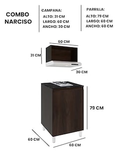 Foto 6 | Cocina Integral Modular Con Parrilla Premium Modelo Narciso