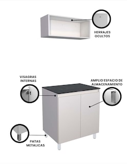 Foto 3 | Cocina Integral Completa Decomobil Mueble Para Cocina Modelo Muguet