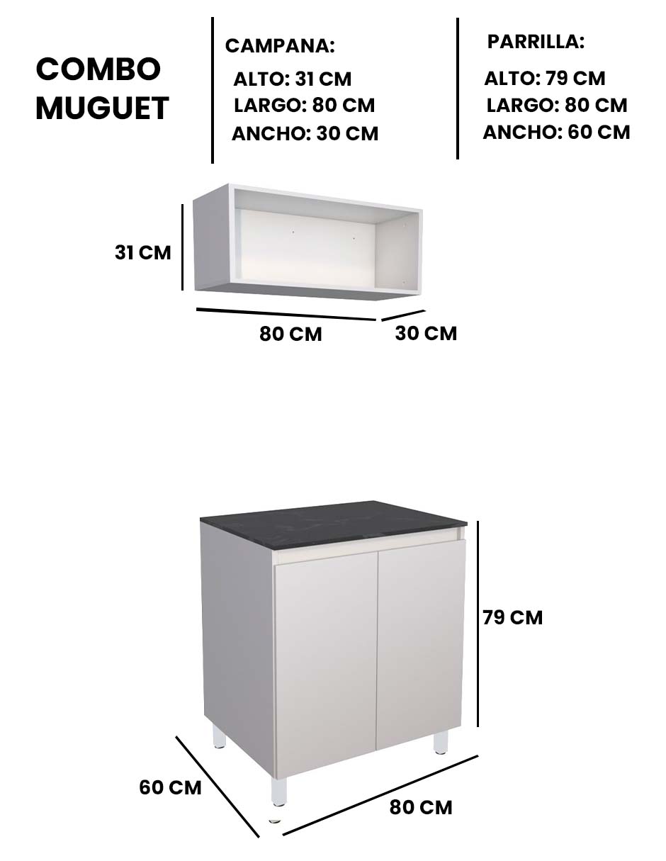 Foto 7 pulgar | Cocina Integral Completa Decomobil Mueble Para Cocina Modelo Muguet